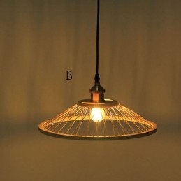 Kuppel-Bambus-Pendelleuchte, handgewebte Pendelleuchte