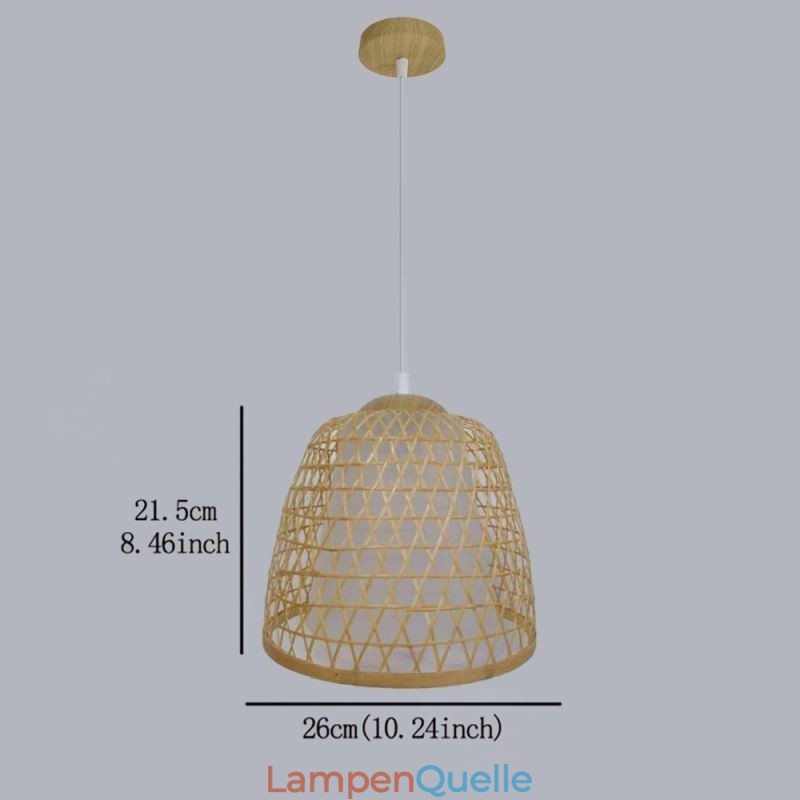 Visual Comfort Dome Bambus-Pendelleuchte