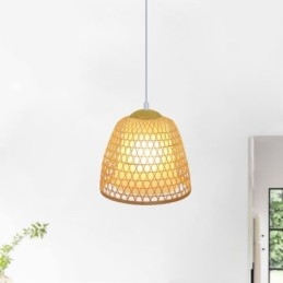 Visual Comfort Dome Bambus-Pendelleuchte