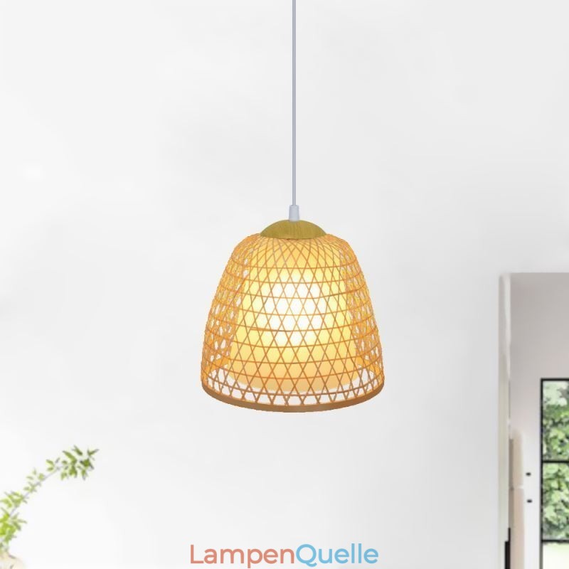 Visual Comfort Dome Bambus-Pendelleuchte
