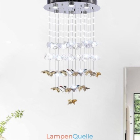 Nordische Pendelleuchte Kreative Schmetterlingsglas-Pendelleuchte Nordische Pendelleuchte Kreative Schmetterlingsglas-Pendelleuchte