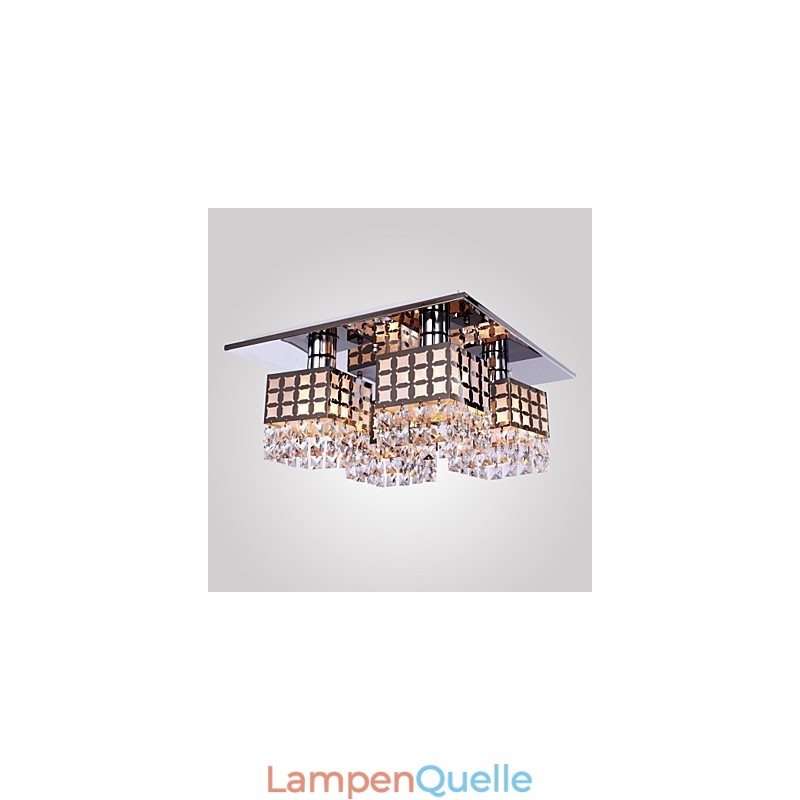 Kronleuchter Modern Kristall Edelstahl Wohnzimmer 4 Lichter