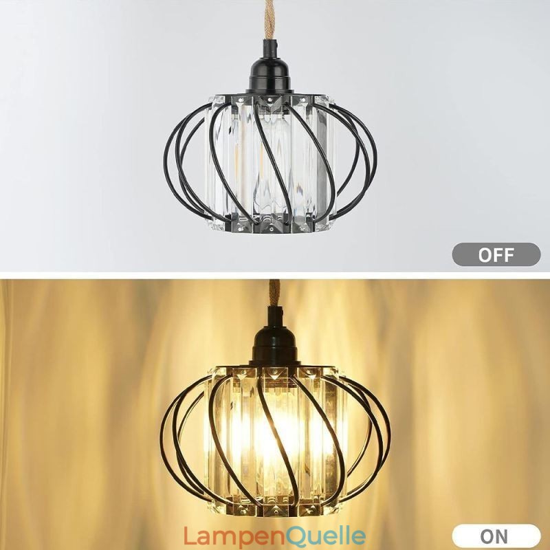 Retro Country Deckenleuchte Hanfseil Eisen Nachttisch Pendelleuchte mit Stecker
