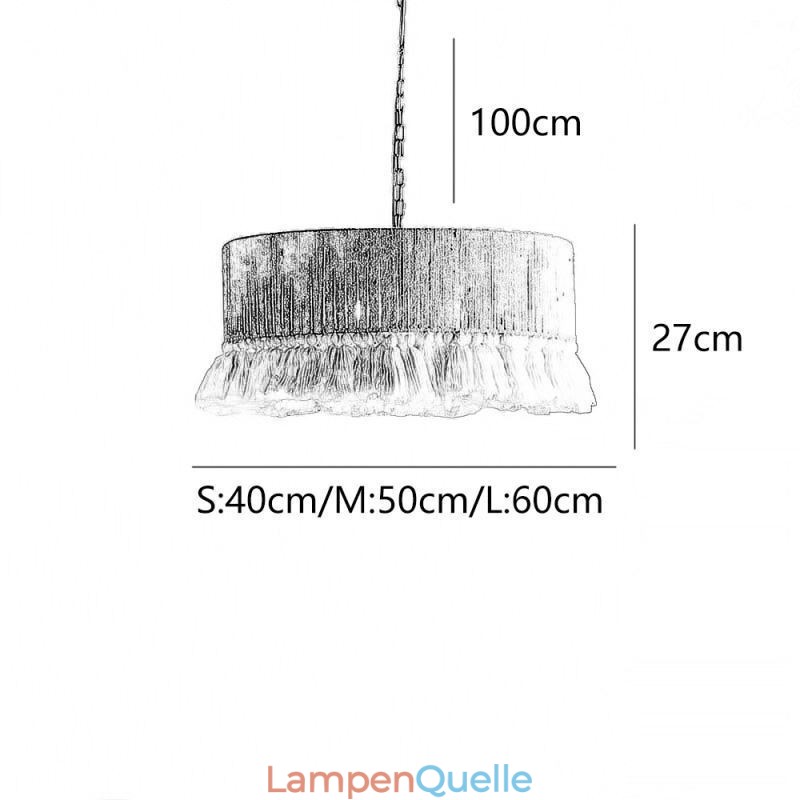 Retro Pendelleuchte Böhmischer Stil Hanfseil Quaste Deckenleuchte