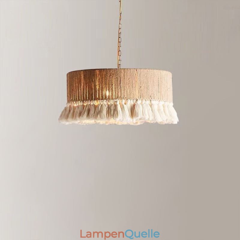 Retro Pendelleuchte Böhmischer Stil Hanfseil Quaste Deckenleuchte