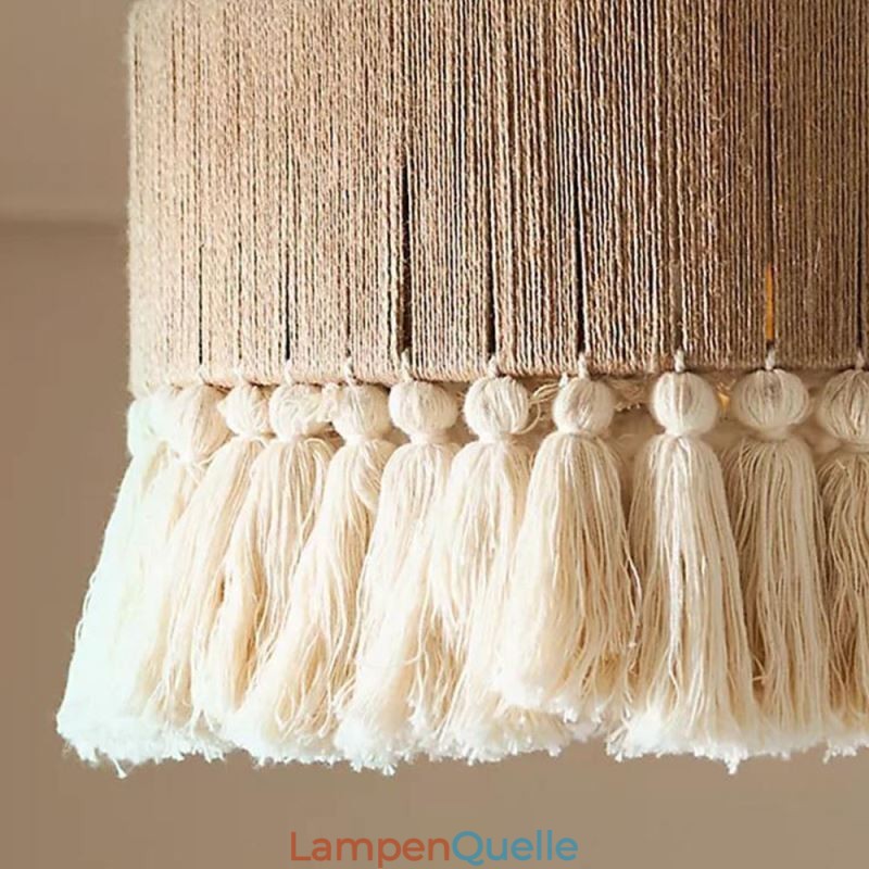 Retro Pendelleuchte Böhmischer Stil Hanfseil Quaste Deckenleuchte