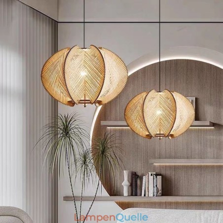 Nordische Pendelleuchte, Retro-Wabi-Sabi-Stil, handgefertigte Deckenleuchte aus Massivholz Nordische Pendelleuchte, Retro-Wabi-Sabi-Stil, handgefertigte Deckenleuchte aus Massivholz