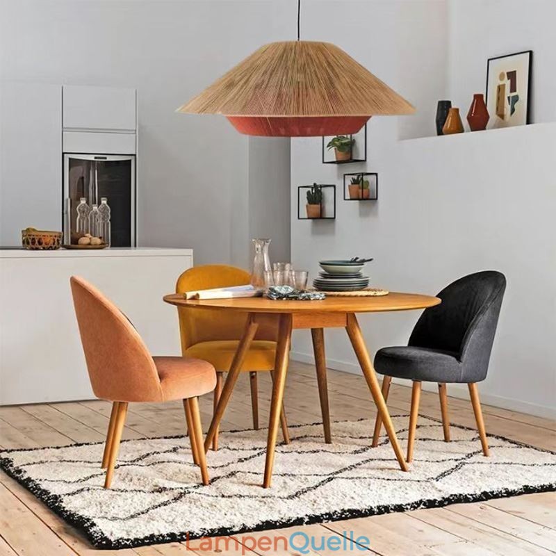 Hanfseil-Pendelleuchte, handgewebte Deckenleuchte