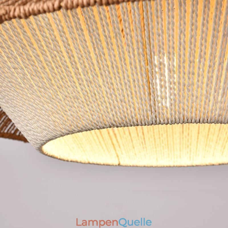 Hanfseil-Pendelleuchte, handgewebte Deckenleuchte