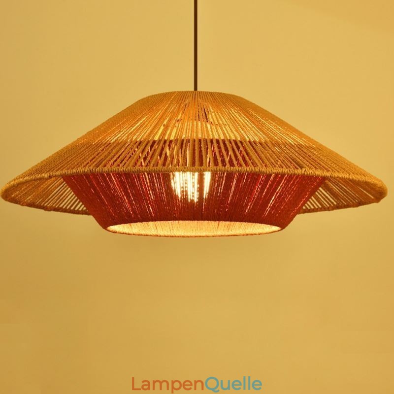 Hanfseil-Pendelleuchte, handgewebte Deckenleuchte