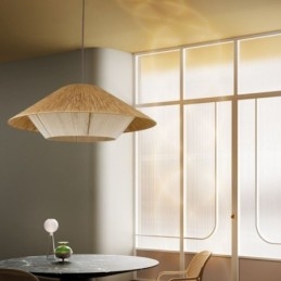 Hanfseil-Pendelleuchte, handgewebte Deckenleuchte