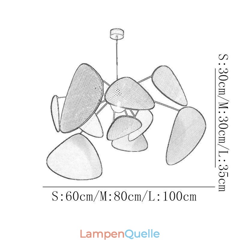 Pendelleuchte Natürliche einfache handgewebte Deckenlampe