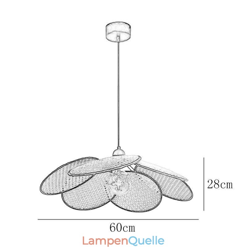 Pendelleuchte Natürliche einfache handgewebte Lampe