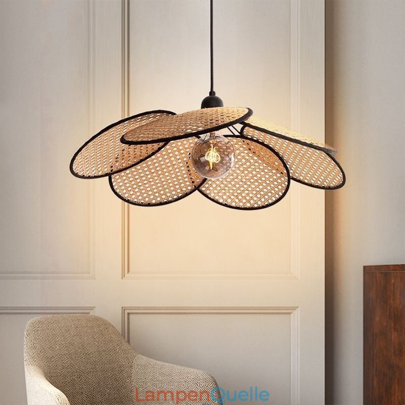 Pendelleuchte Natürliche einfache handgewebte Lampe