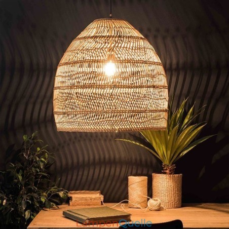 Handgewebte Pendelleuchte Rattan Hängeleuchte Bauernhaus Handgewebte Pendelleuchte Rattan Hängeleuchte Bauernhaus