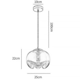 Staubblatt Glas Pendelleuchte Moderne minimalistische Schmiedeeisen Deckenleuchte