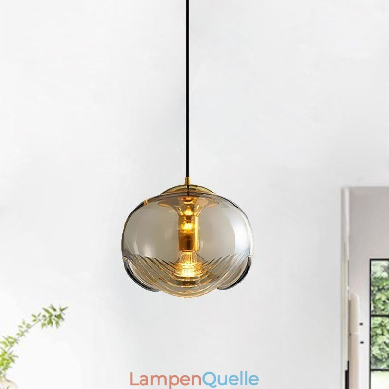 Staubblatt Glas Pendelleuchte Moderne minimalistische Schmiedeeisen Deckenleuchte