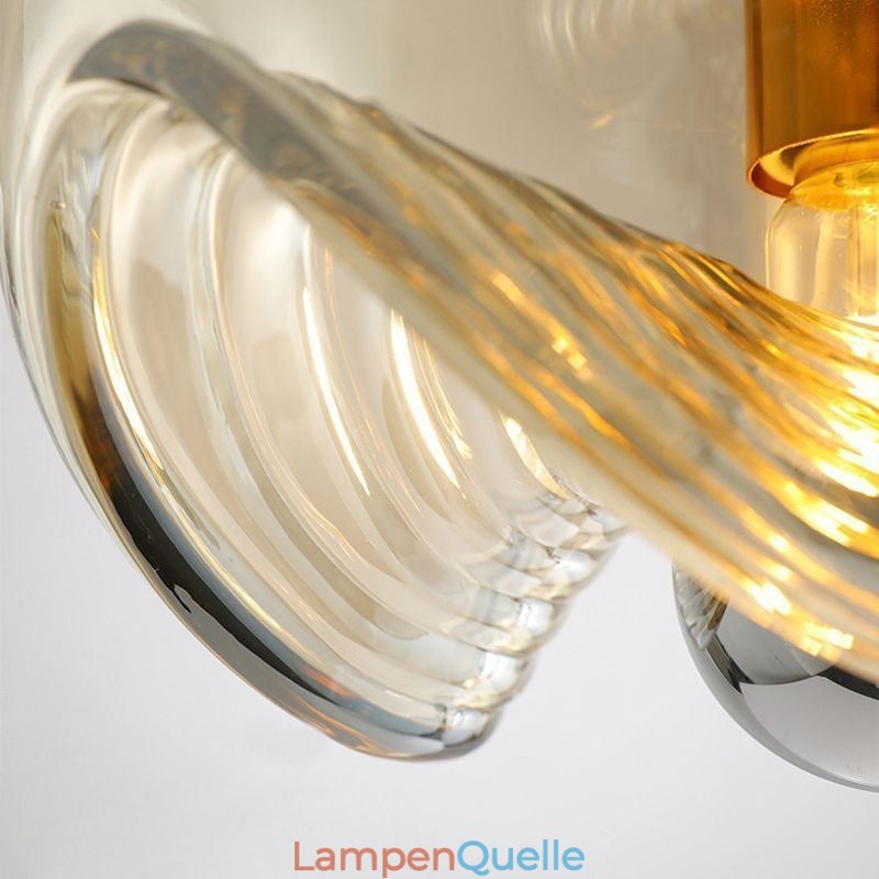 Staubblatt Glas Pendelleuchte Moderne minimalistische Schmiedeeisen Deckenleuchte