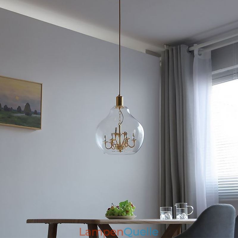 Glas Pendelleuchte Moderne Minimalistische Schmiedeeisen Deckenleuchte 9 Lichter