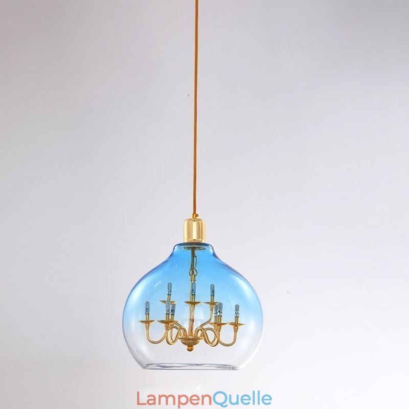 Glas Pendelleuchte Moderne Minimalistische Schmiedeeisen Deckenleuchte 9 Lichter
