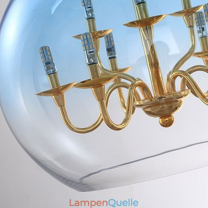 Glas Pendelleuchte Moderne Minimalistische Schmiedeeisen Deckenleuchte 9 Lichter