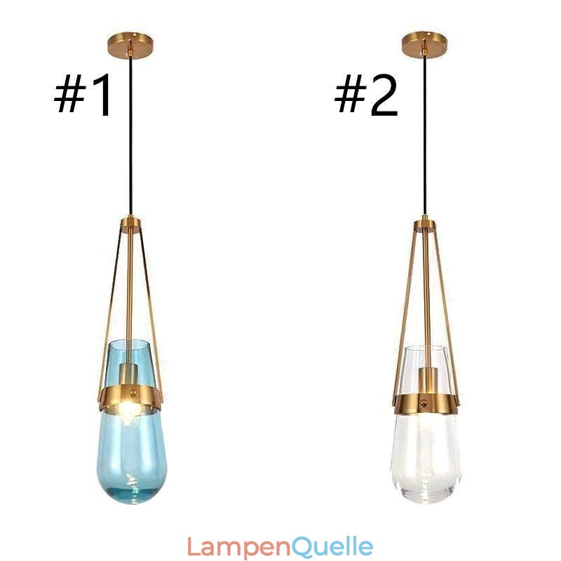 Wassertropfen Glas Pendelleuchte Moderne minimalistische Schmiedeeisen kleine Deckenleuchte