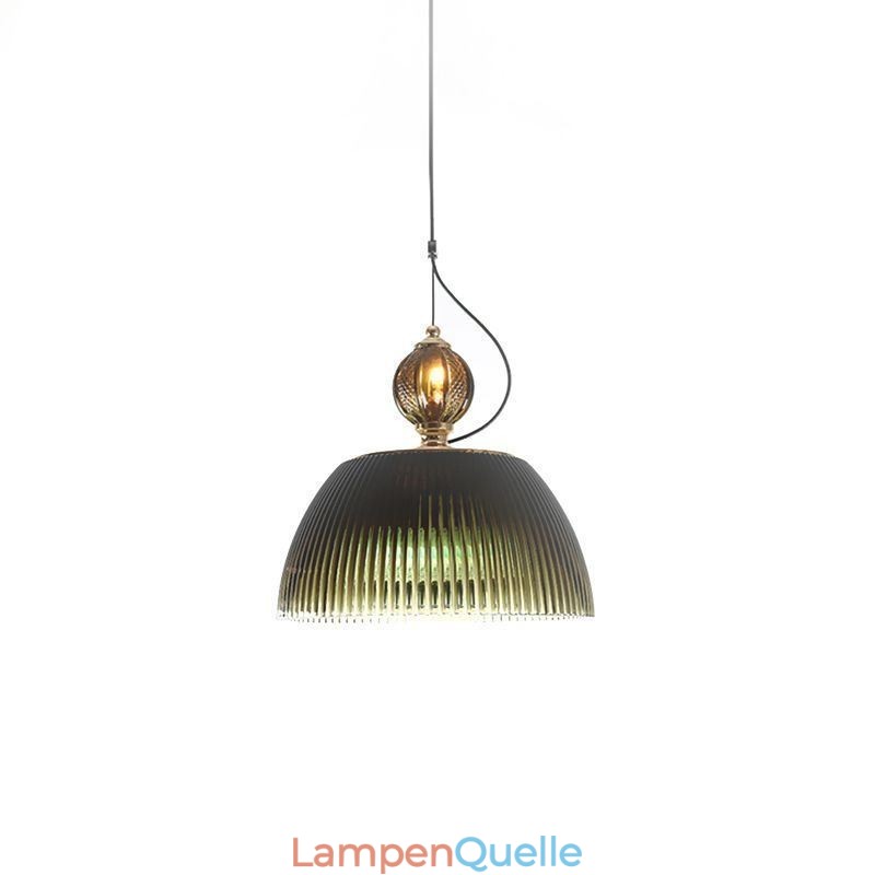 Faltenrock Glas Pendelleuchte Moderne minimalistische Schmiedeeisen kleine Deckenleuchte