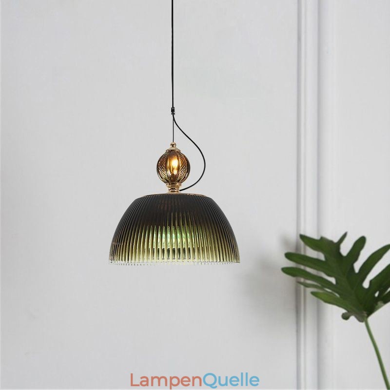 Faltenrock Glas Pendelleuchte Moderne minimalistische Schmiedeeisen kleine Deckenleuchte