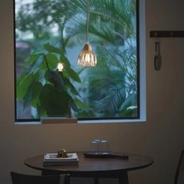 Glas Pendelleuchte Retro Pastoralen Stil Insel Deckenleuchte Gummi Holz Dekorative Lampe