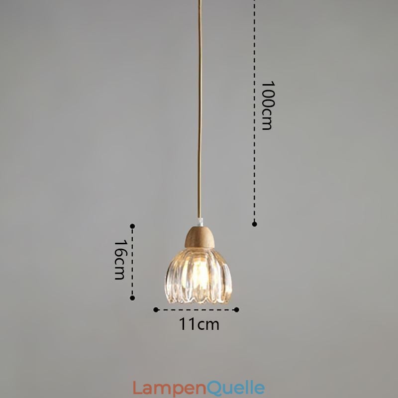 Glas Pendelleuchte Retro Pastoralen Stil Insel Deckenleuchte Gummi Holz Dekorative Lampe