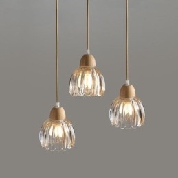 Glas Pendelleuchte Retro Pastoralen Stil Insel Deckenleuchte Gummi Holz Dekorative Lampe