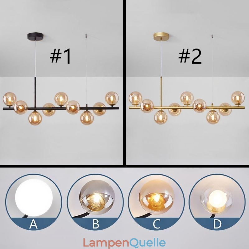 Pendelleuchte Moderne einfache magische Bohnen Molekular Schmiedeeisen Glas Deckenleuchte
