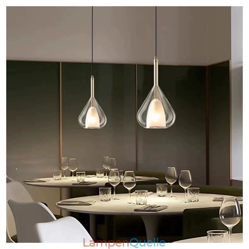 Pendelleuchte Moderne minimalistische Doppelglas-Deckenleuchten