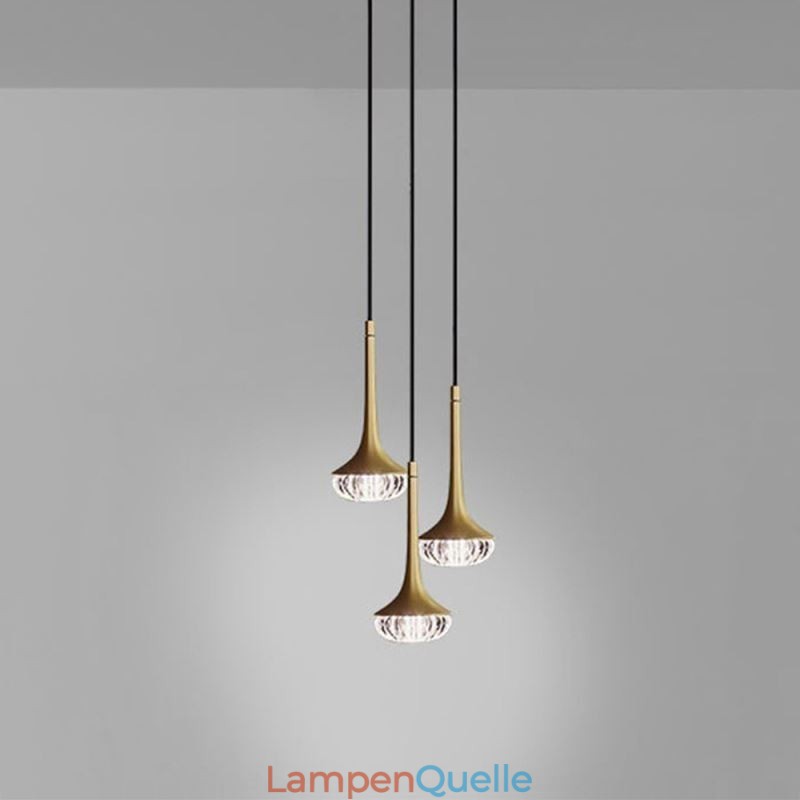 Moderne Pendelleuchte aus Glas, Deckenleuchte aus Schmiedeeisenglas
