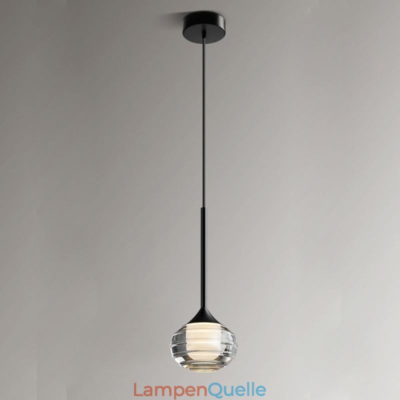 Einfache Glas Pendelleuchte Schwarz Dekorative Deckenleuchten