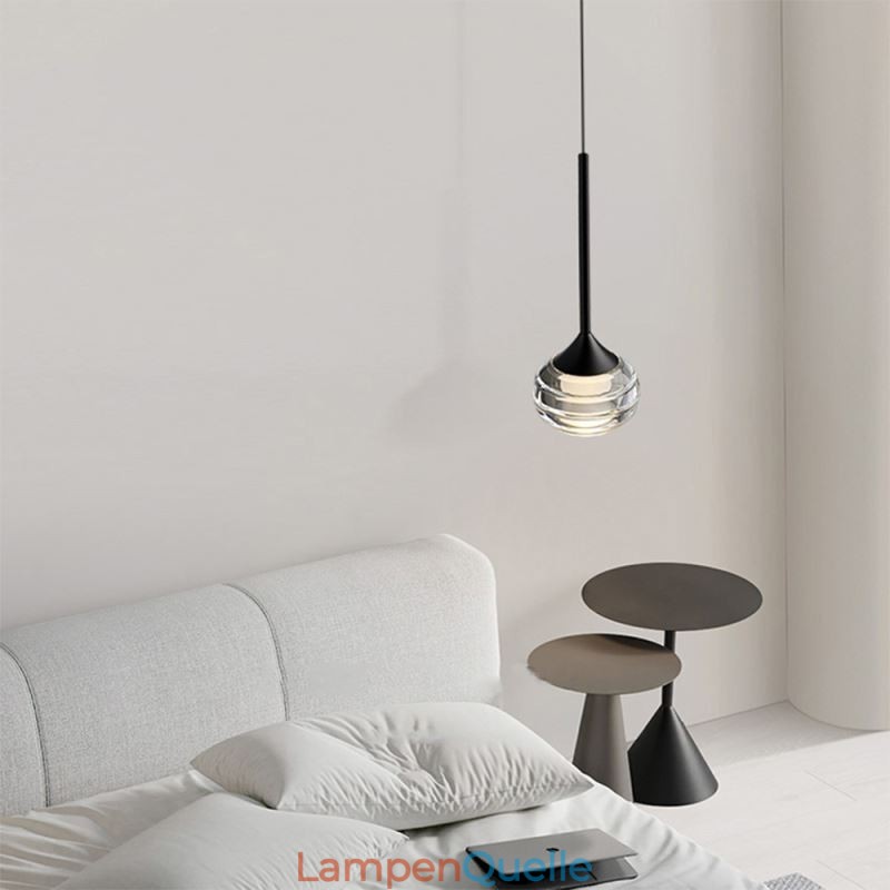 Einfache Glas Pendelleuchte Schwarz Dekorative Deckenleuchten