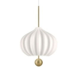 Moderne Pendelleuchte aus weißem Glas in Kugelform, minimalistische Deckenleuchte