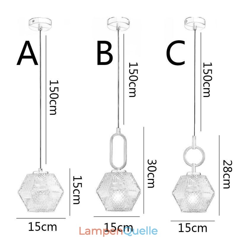 Moderne Pendelleuchte aus Glas für Zuhause, kreative Pendelleuchte