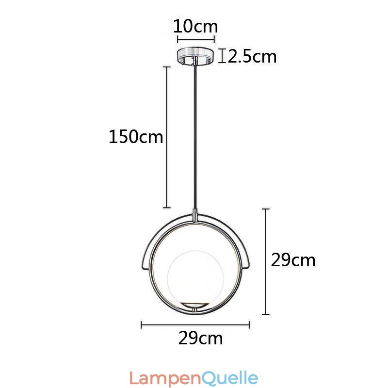 Glaskugel Pendelleuchte Dekor Home Hängelampe