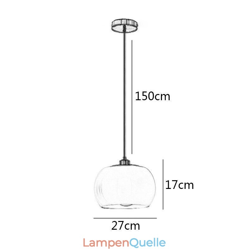 Moderne Glas Pendelleuchte Kürbis Design Pendelleuchte