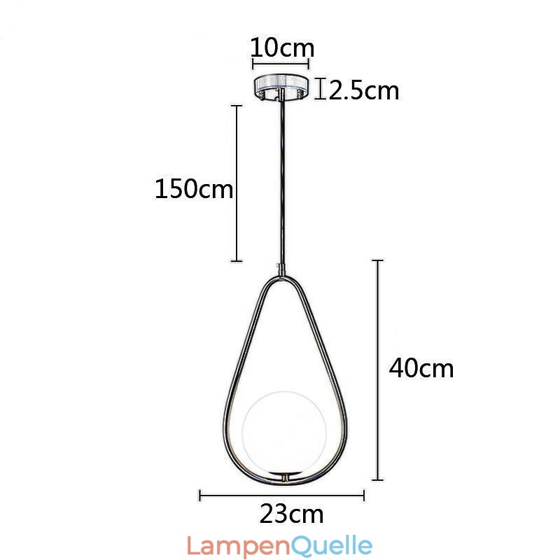 Moderne Globus Pendelleuchte Glas Wassertropfen Pendelleuchte