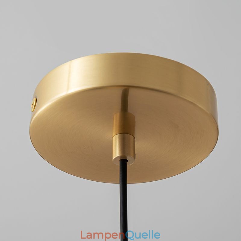 Pendelleuchte aus gebürstetem Gold mit einem Kopf