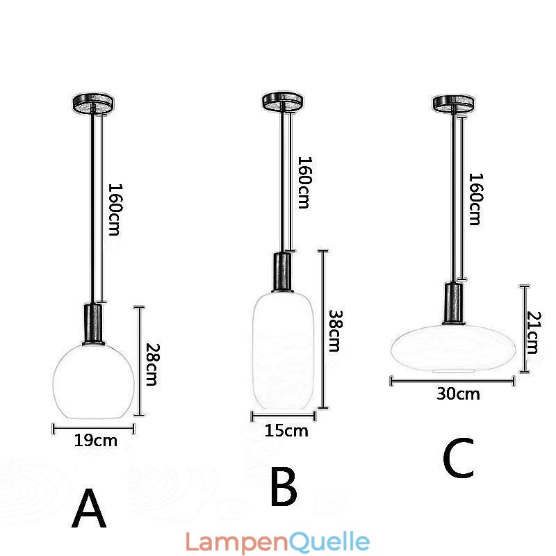 Moderne einfache Pendelleuchte Glas Pendelleuchte