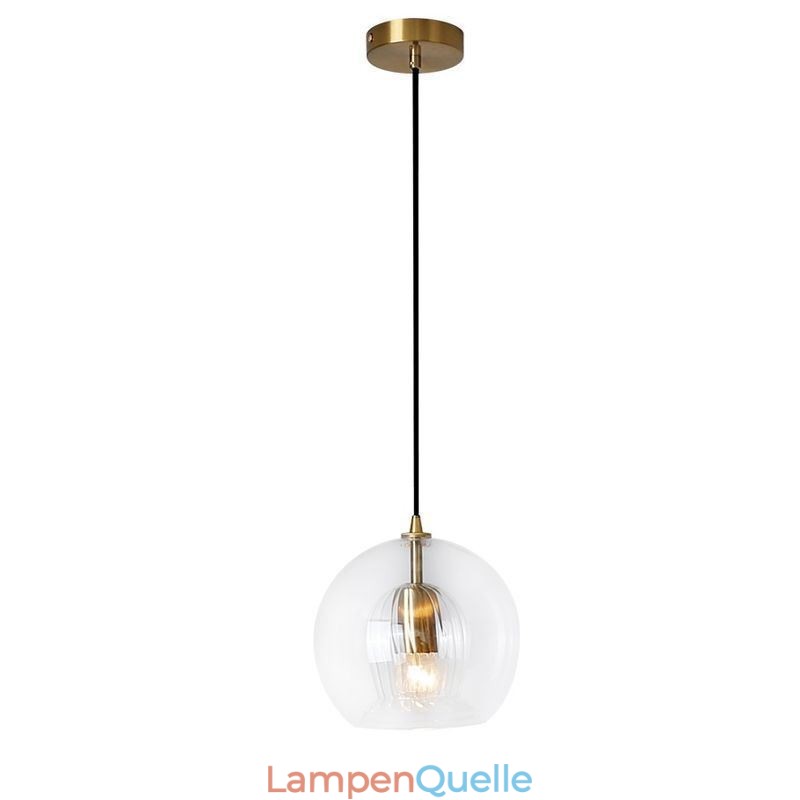 Moderne Pendelleuchte aus Glas mit Einzelkopf