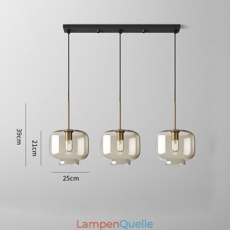 3 Licht Glas Pendelleuchte Klassische Cluster Hängende Beleuchtungskörper Cafe