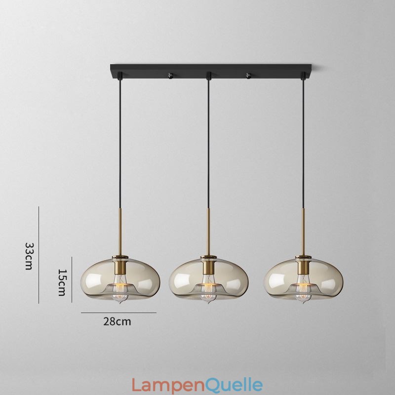 3 Licht Glas Pendelleuchte Klassische Cluster Hängende Beleuchtungskörper Cafe