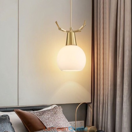 Moderne einfache Kupfer Pendelleuchte Geweih Hängeleuchte Moderne einfache Kupfer Pendelleuchte Geweih Hängeleuchte