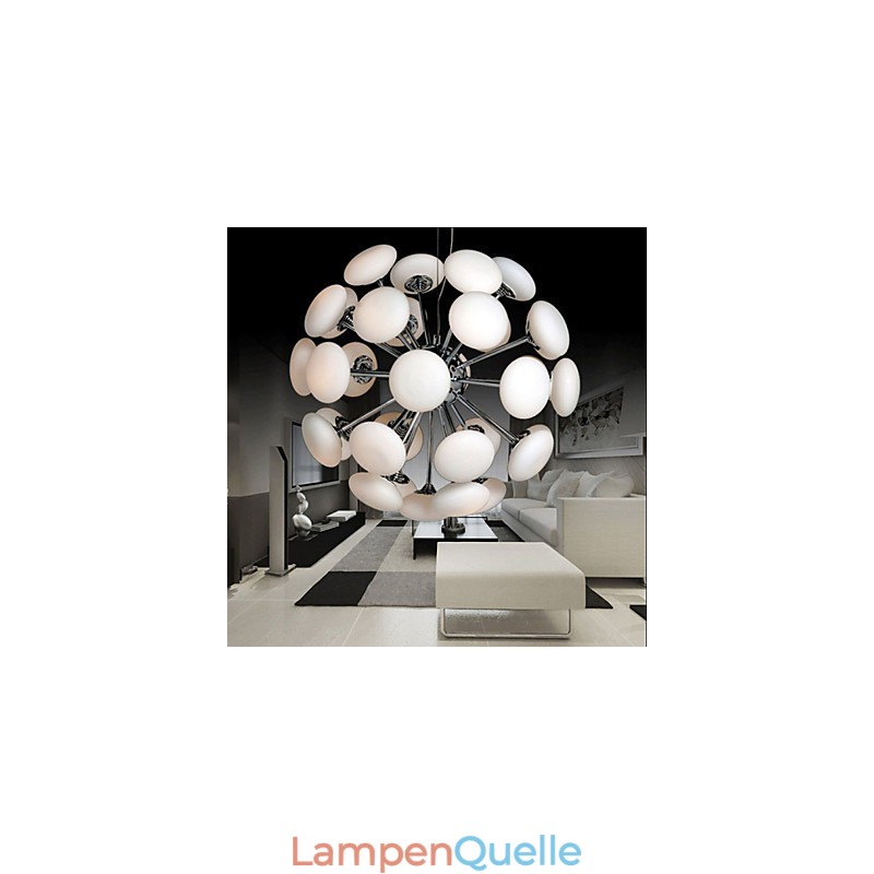 Moderne Yestaurant-Lampe, einfache kreisförmige Pendelleuchte aus Glas im europäischen Stil