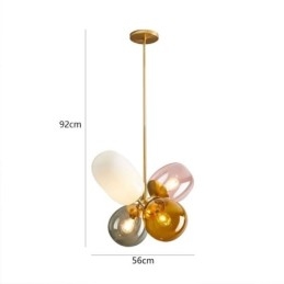 Nordic Einzigartige Pendelleuchte Farbiges Glas Prinzessin Ballon Licht Kinder