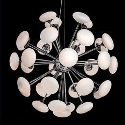 Moderne Yestaurant-Lampe, einfache kreisförmige Pendelleuchte aus Glas im europäischen Stil